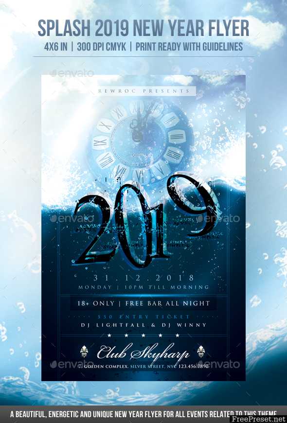 Splash 2019 New Year Flyer 22895438