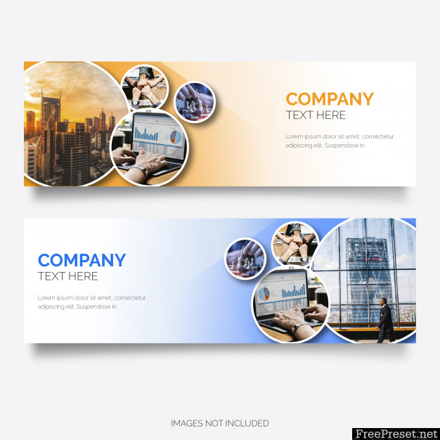 Modern business banner with circle shapes 3928423