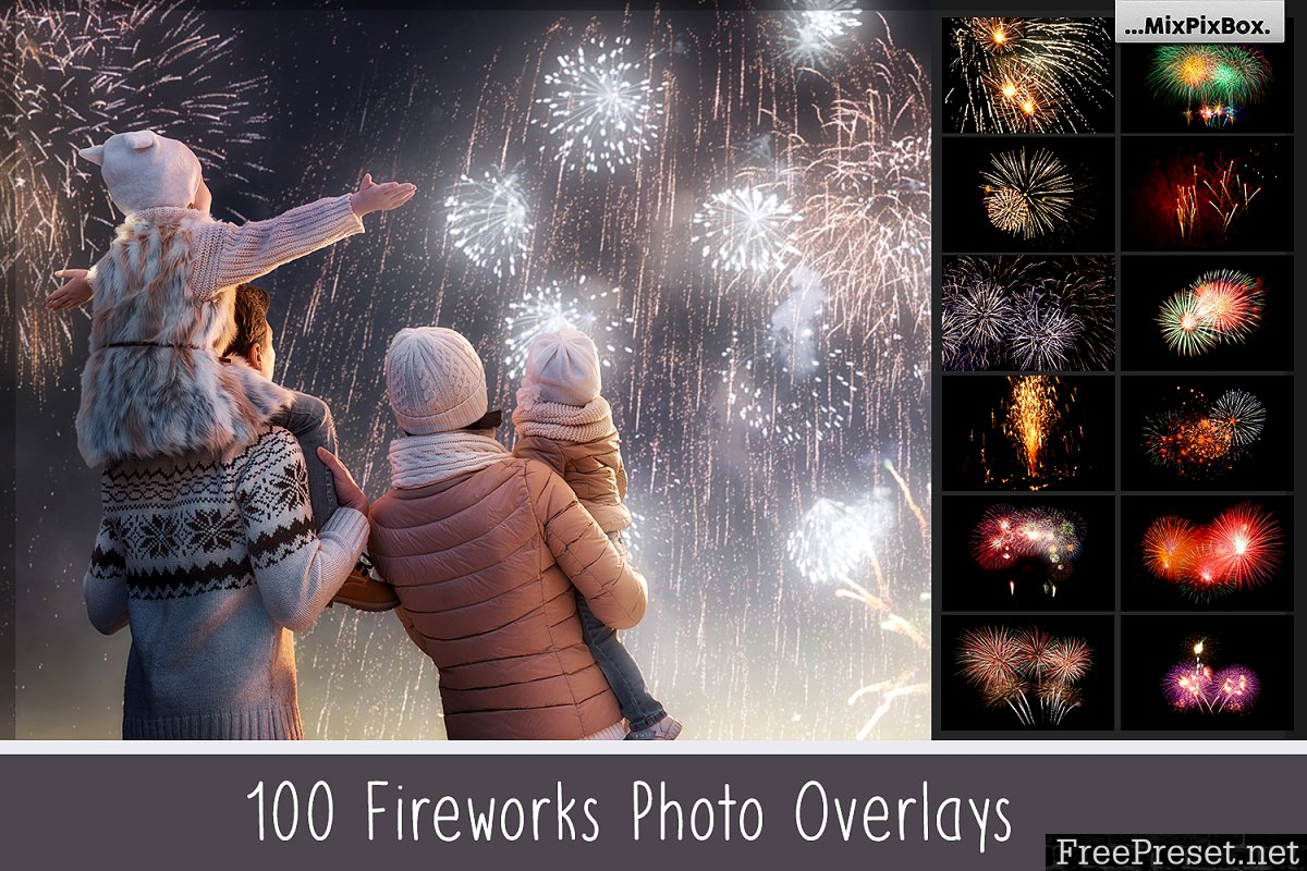 100 Fireworks Overlays 1608202