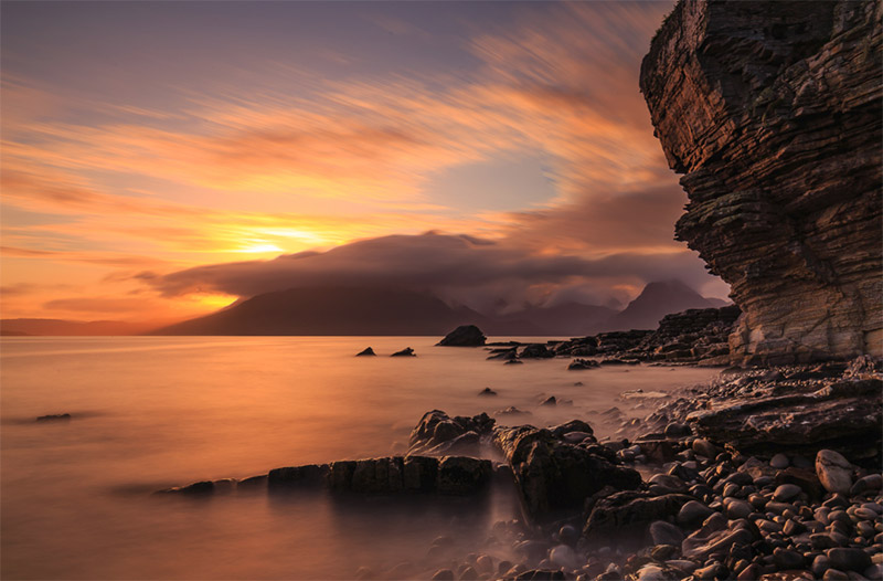 Sunset at Elgol Beach