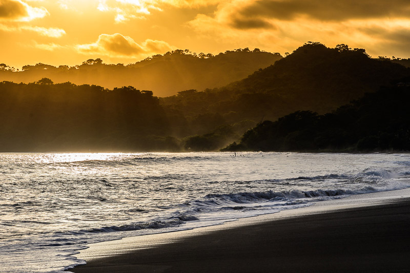 Sunset on Pacific coast from Playa Venao, Panama