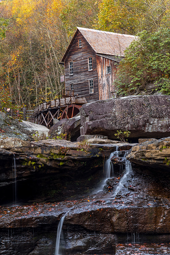 Photographing the Glade Creek Grist Mill in Babcock State Park