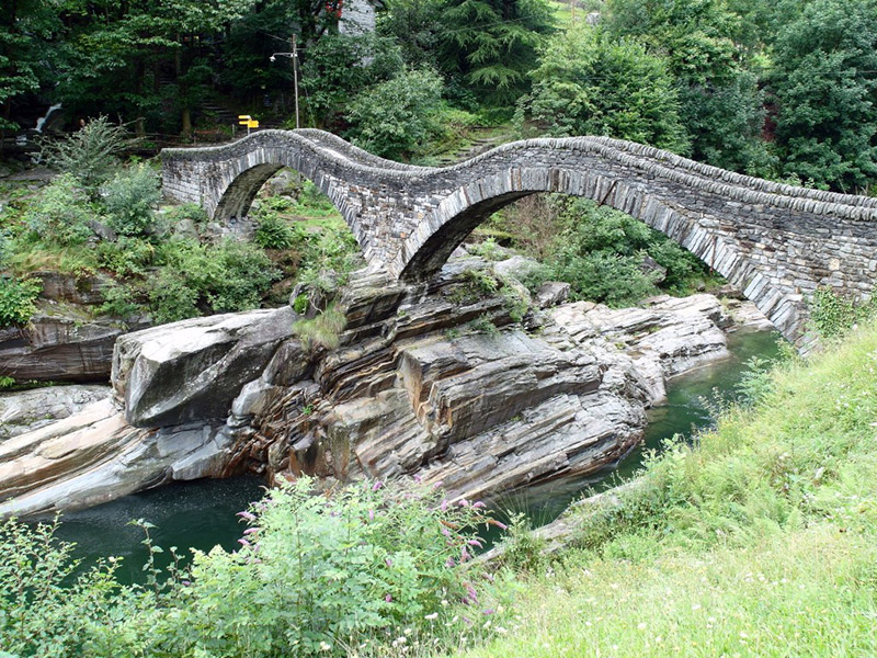 Roman Bridge in Lavertezzo, Verzasca valley