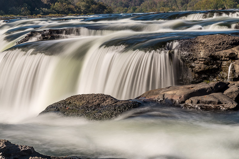 Photographing Sandstone Falls in West Virginia