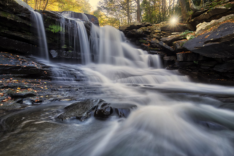 Photographing Dunloup Falls in West Virginia