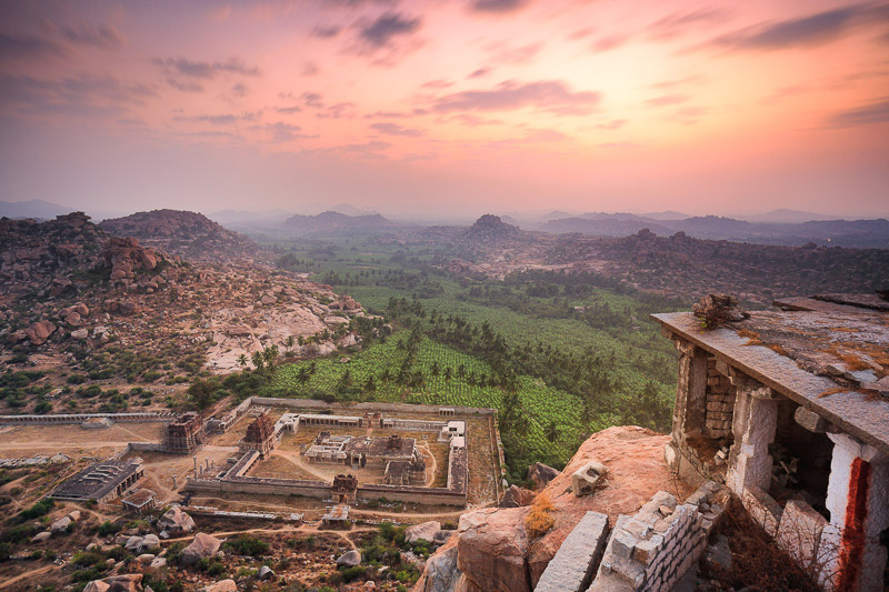 Overlooking the Ruins of the Vijayanagar Empire in Hampi, Karnataka