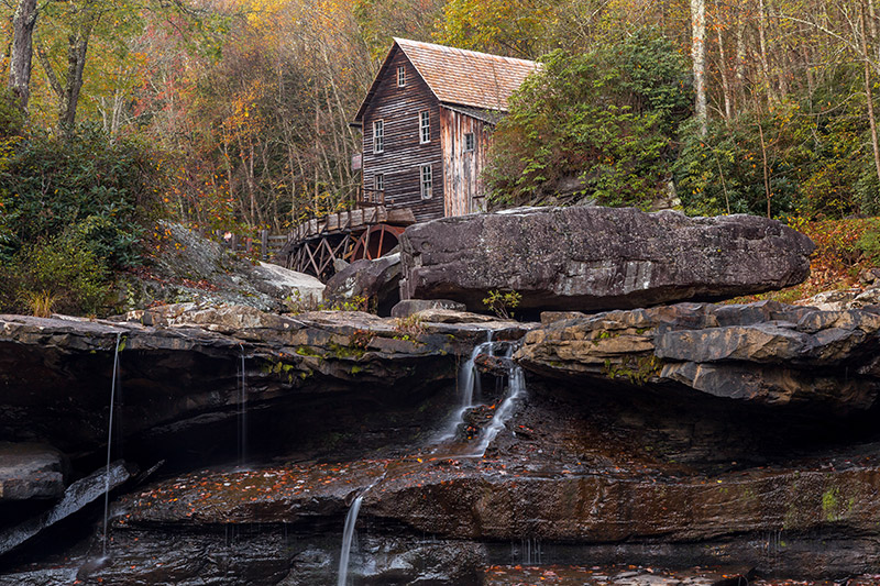 Photographing the Glade Creek Grist Mill in Babcock State Park