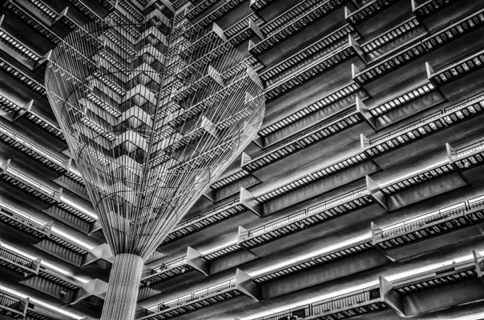 Lined Up in the Atrium