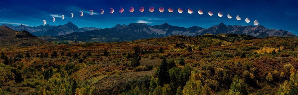 Total Lunar Eclipse - Blood Moon Phases