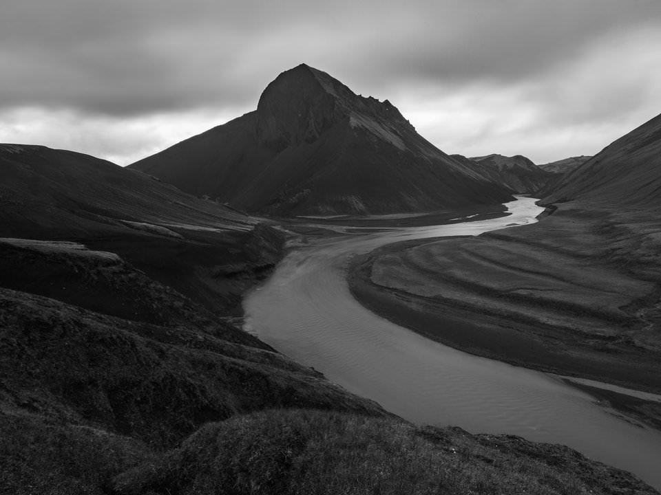 Triangle Mountain Black and White