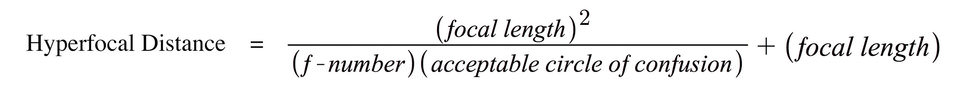 Hyperfocal Distance Formula