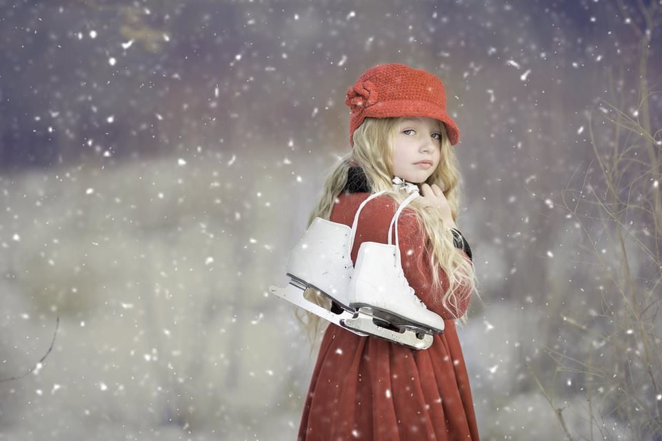 girl snow outdoor portrait