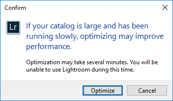 Lightroom Catalog Optimization