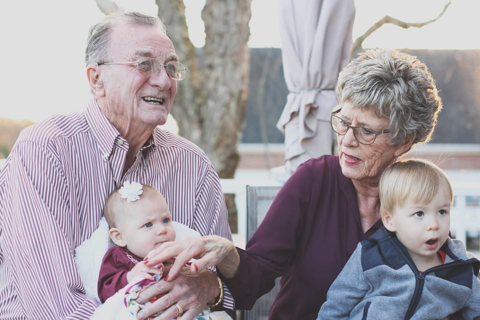 grandparents with children