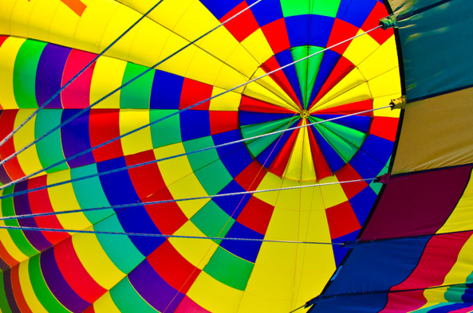 Colorful hot air balloon