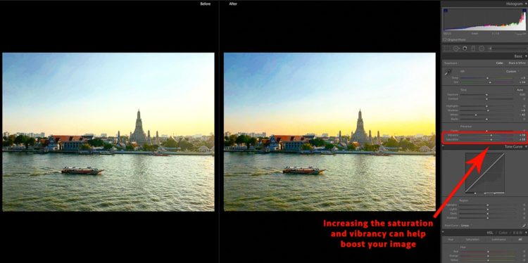 lightroom saturation and vibrancy settings