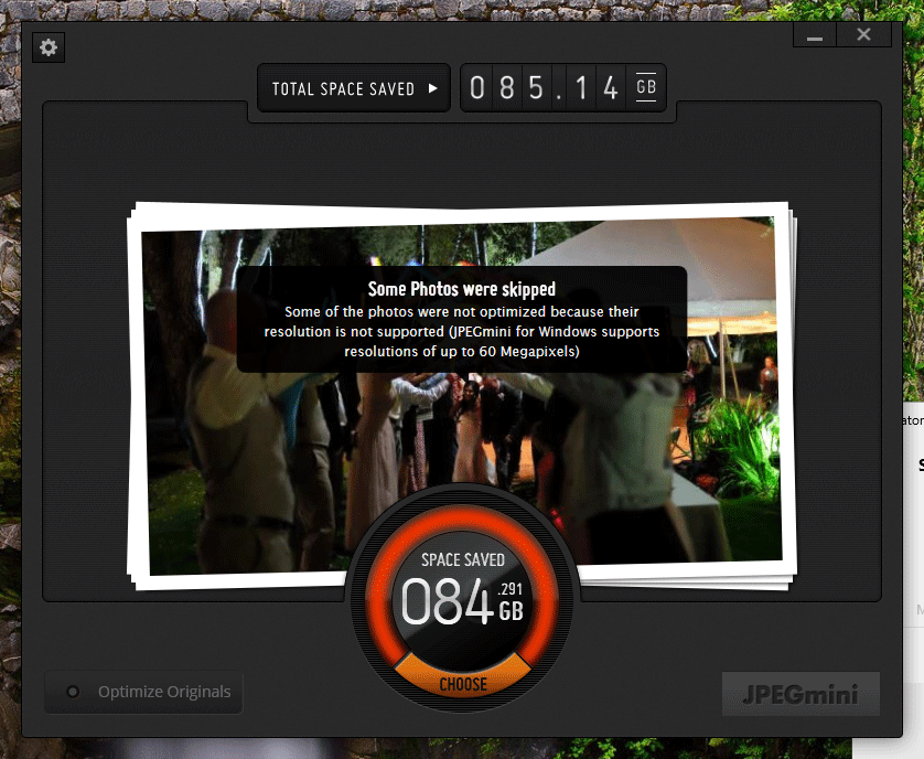 JPEGMini Total Space Savings