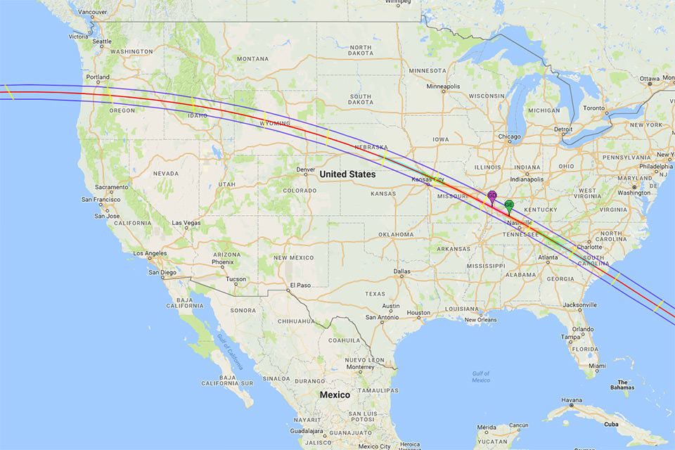 Solar Eclipse 2017 Map