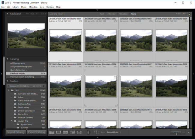 Lightroom Select all JPEG Images