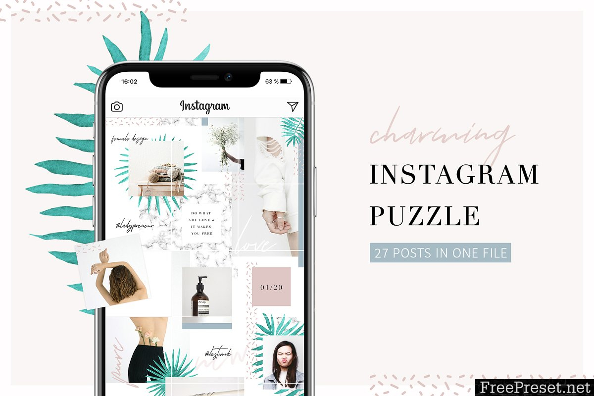 Charming Instagram Puzzle Template 2653769