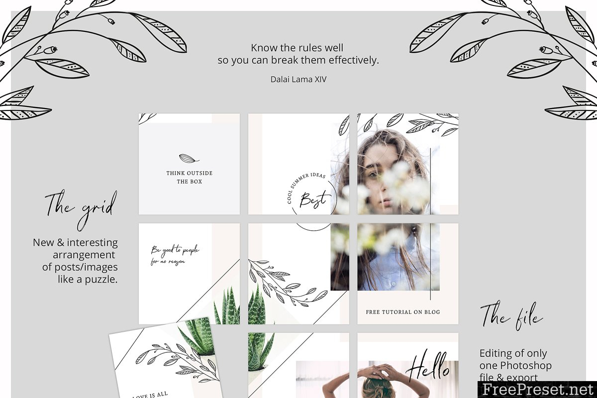 Fine Instagram Puzzle Template 2740549