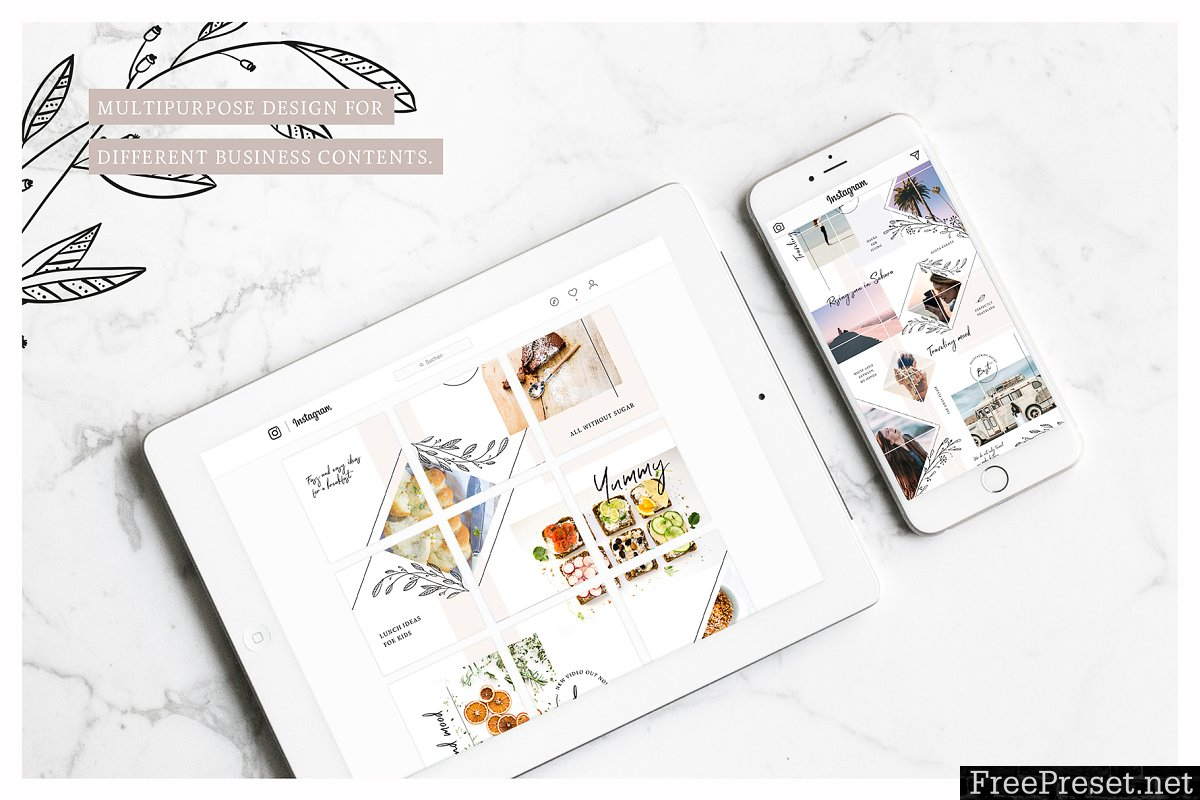 Fine Instagram Puzzle Template 2740549