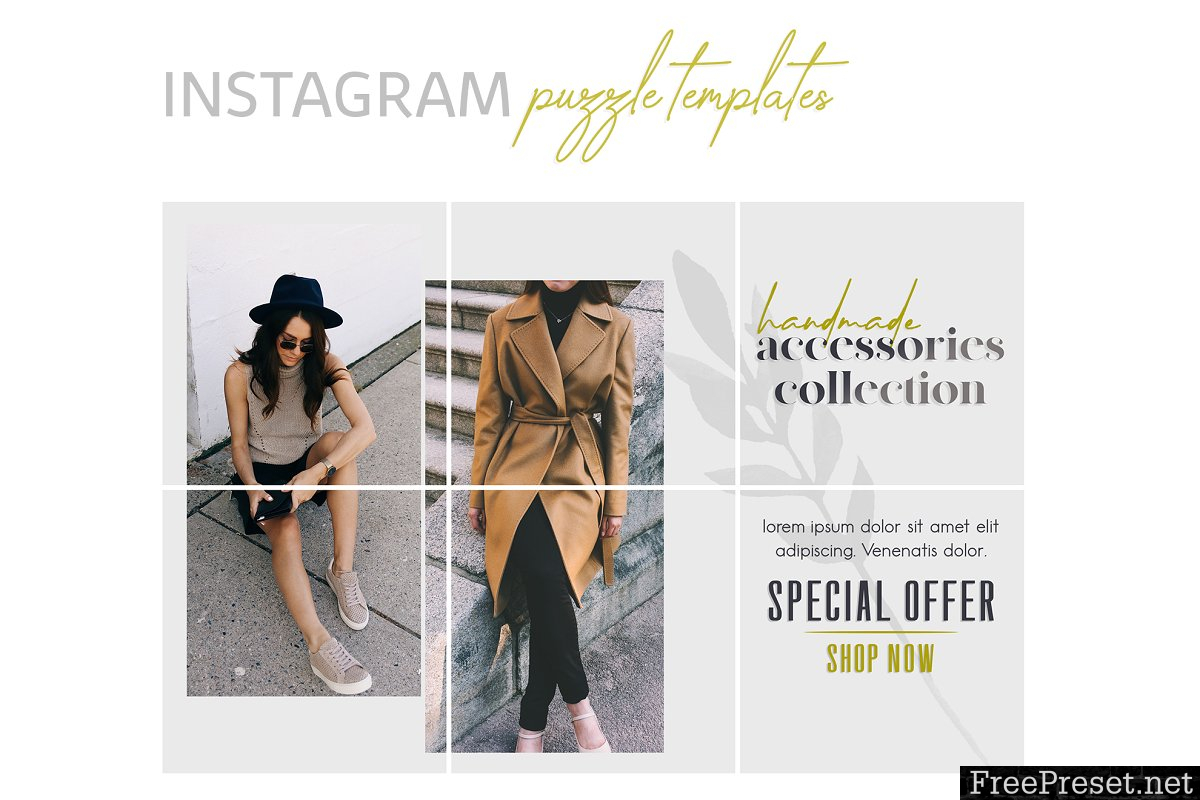 Instagram Puzzle Templates - Fashion 3446314