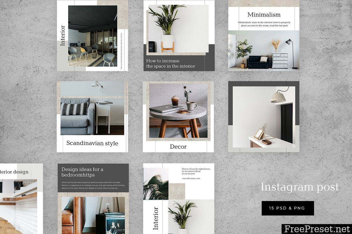 Interior social media template 3043247