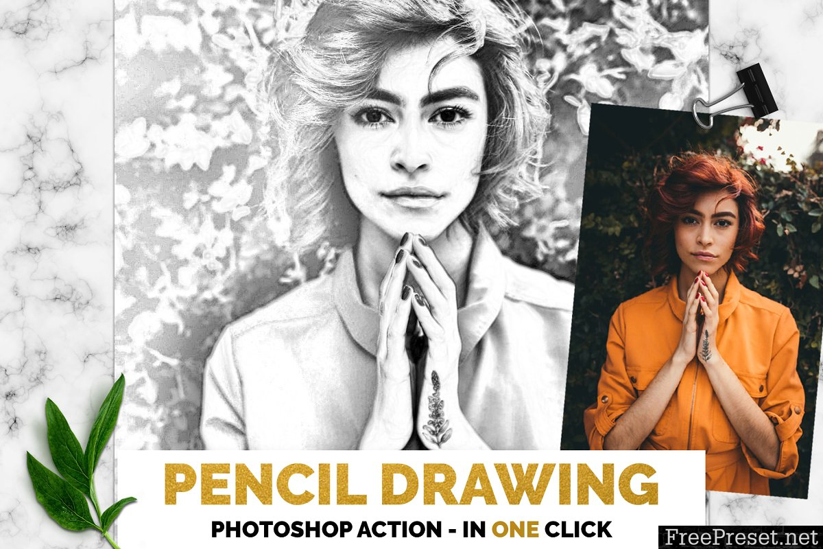 Pencil Drawing Photoshop Action 3385746