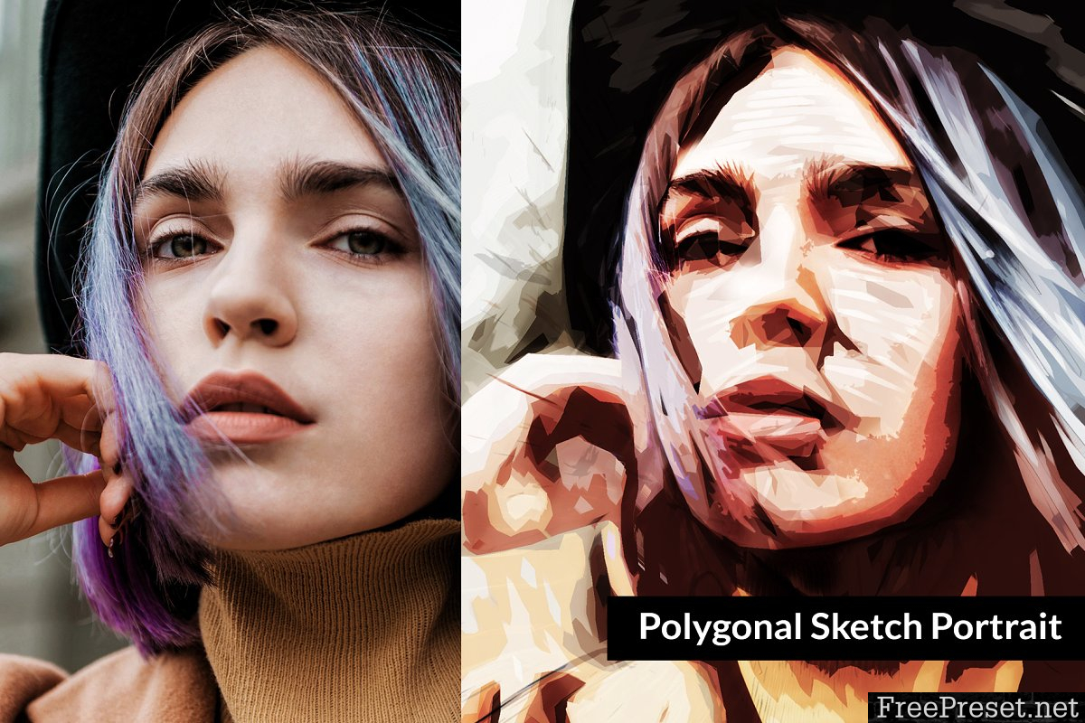 Polygonal Sketch Portrait 3383452