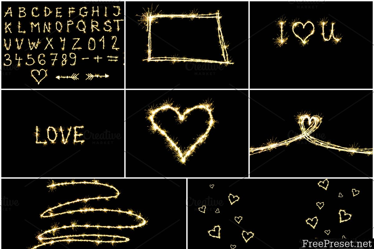 Valentine's sparklers Overlays 2231032