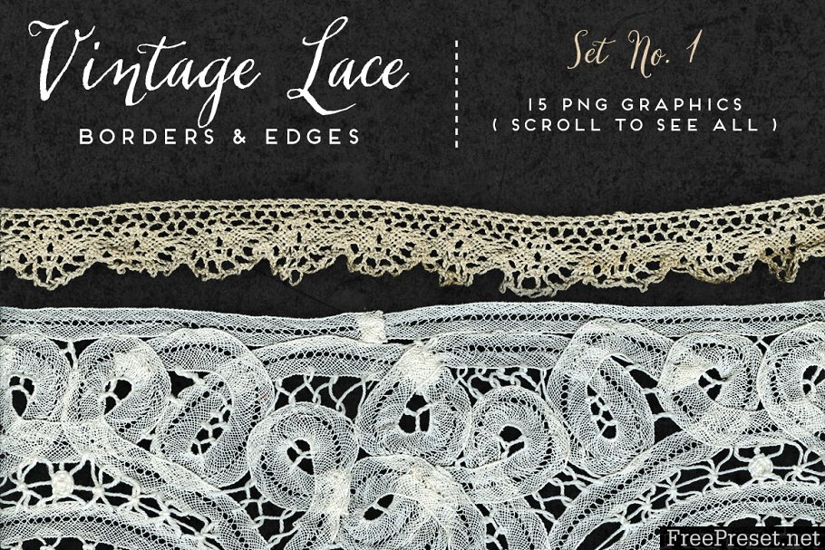 Vintage Lace Borders & Edges 1 12037