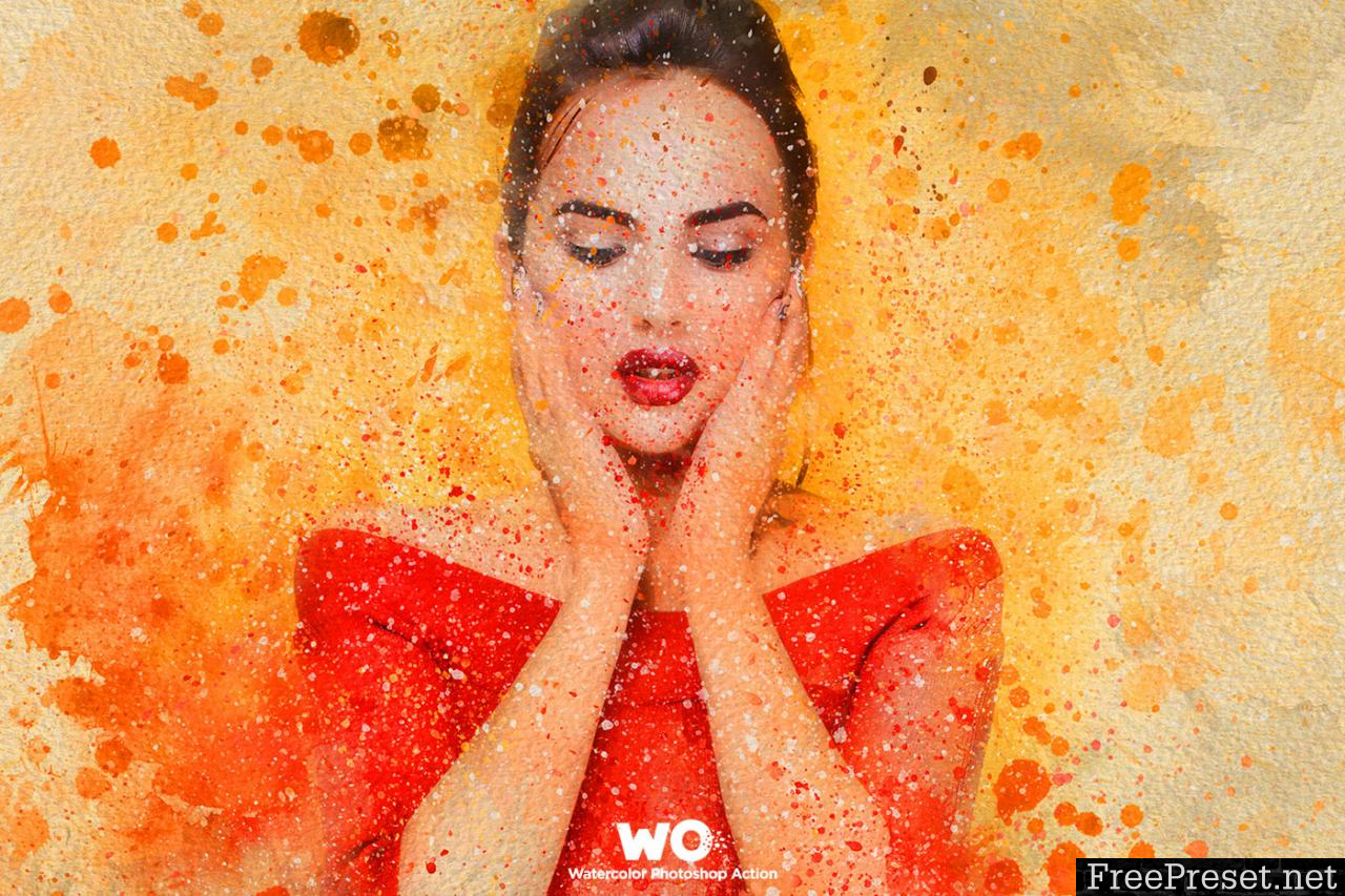 WO Watercolor Photoshop Action 23432661