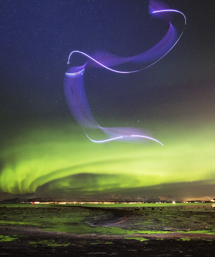 Horacio Llorens Performing During the Aurora Borealis in Tromso, Norway. by Red Bull Photography on 500px.com