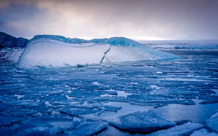 My best shot of the glacial lagoon in Iceland was when I was uncomfortable