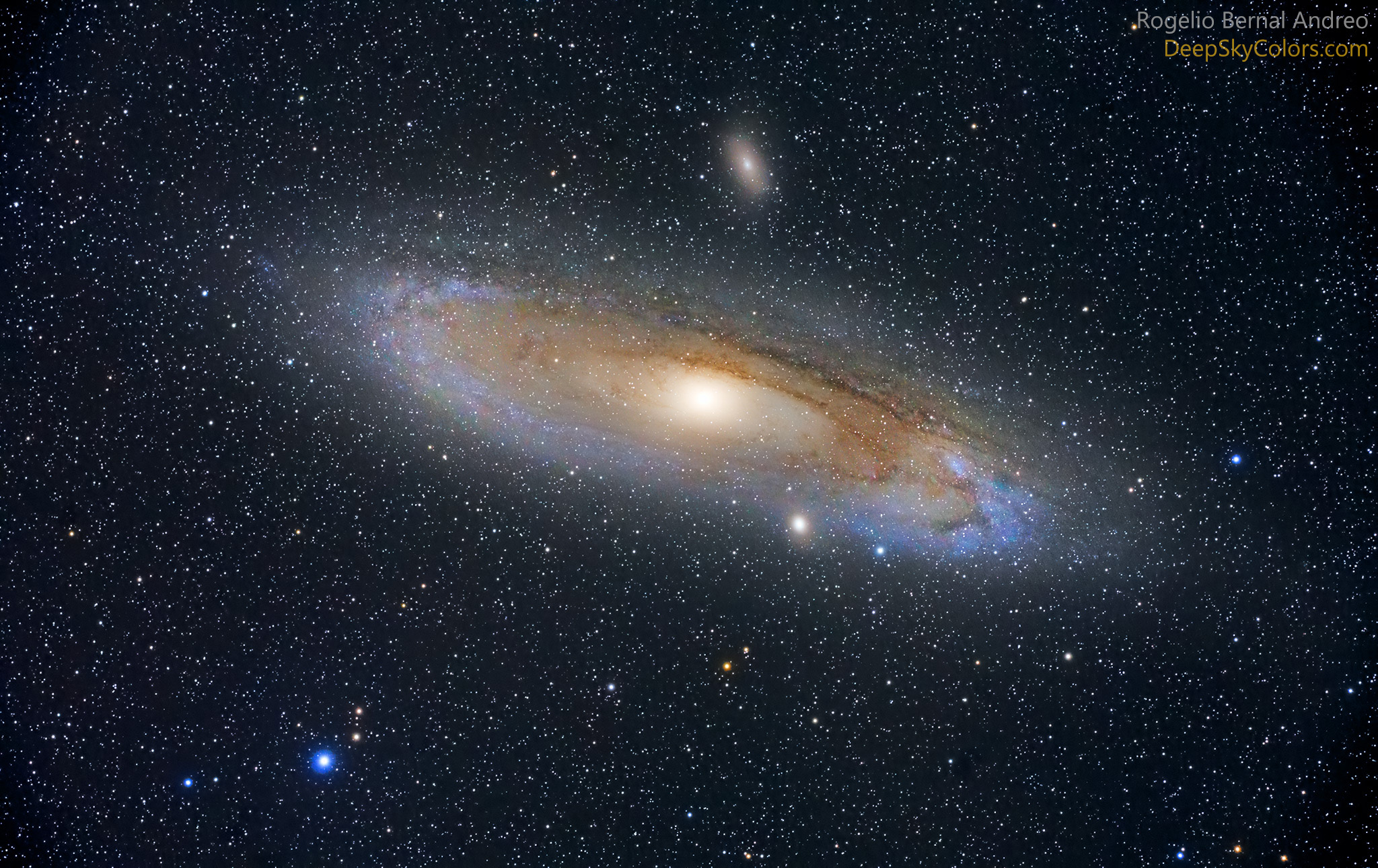 Andromeda shot with a 5D Mark II and a 500mm Refractor telescope