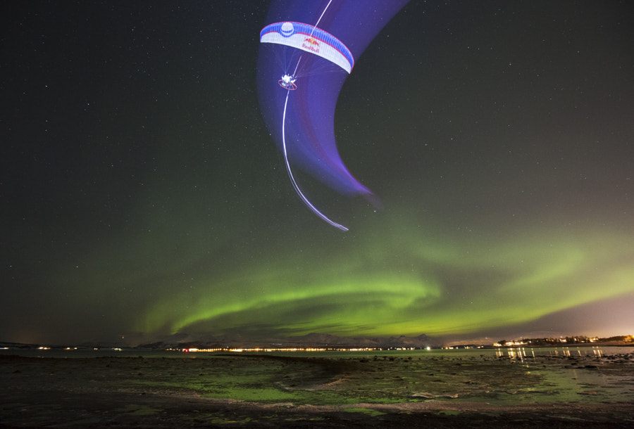 Horacio Llorens Performing During the Aurora Borealis in Tromso, Norway. by Red Bull Photography on 500px.com