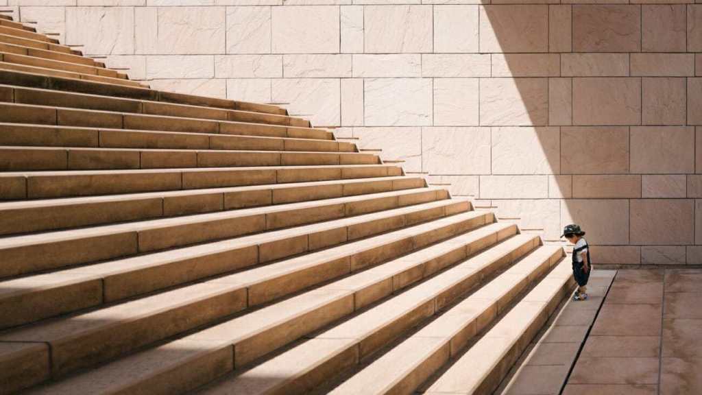 child and stairs architectural scale