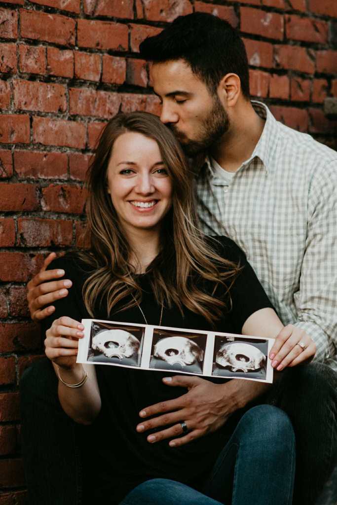 couple with ultrasound photo