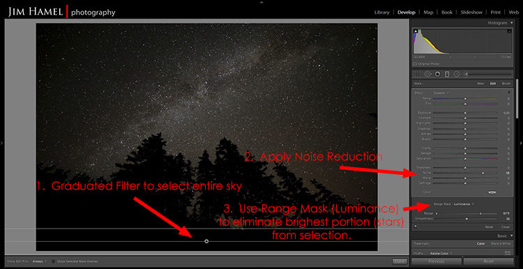 screenshot of lightroom range mask