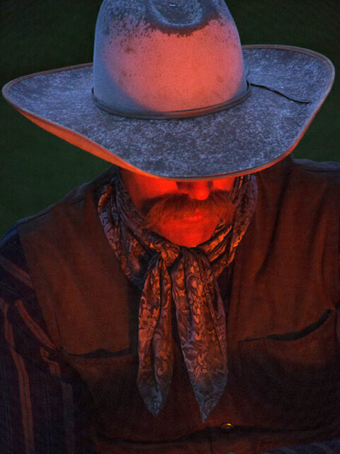 portrait with cowboy hat