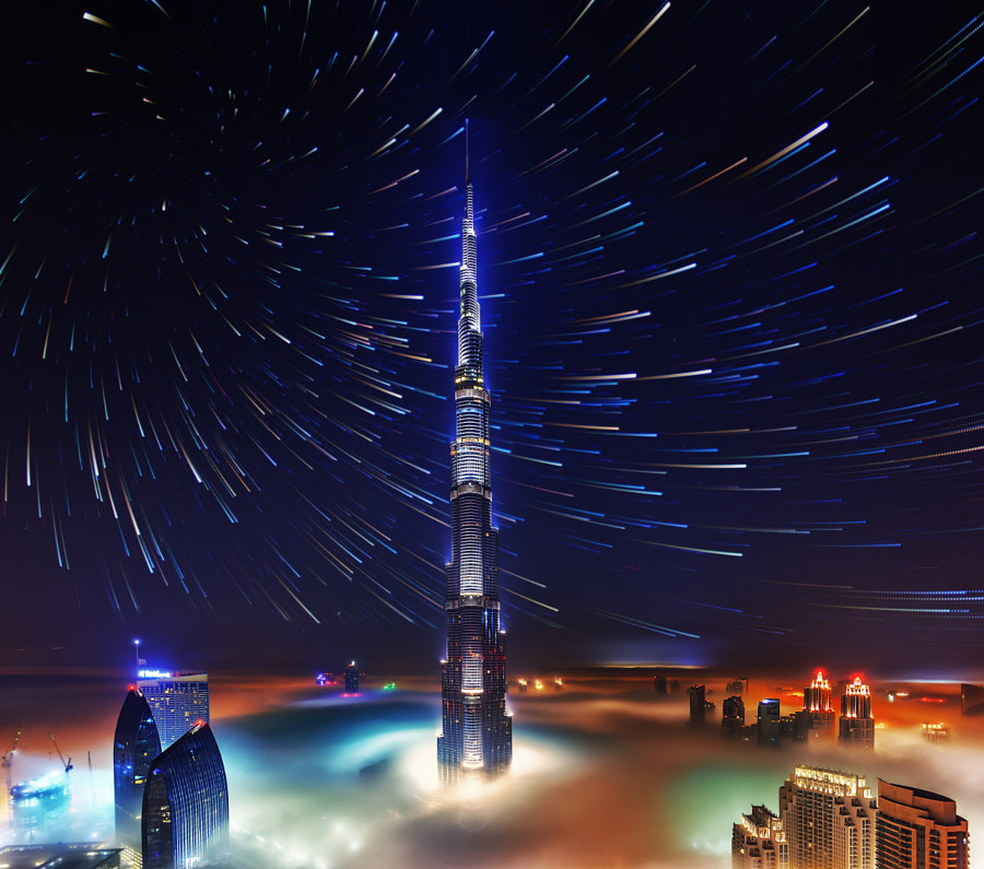 foggy Burj Startrail. by Rustam Azmi on 500px.com