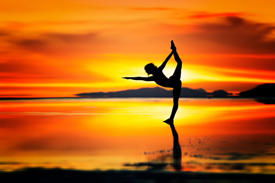 Standing bow yoga pose in Uyuni by Eric  Paré on 500px.com