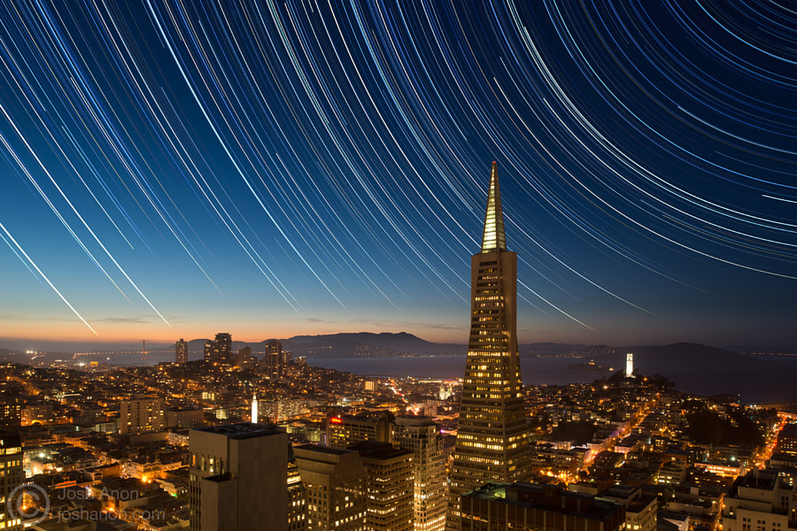 Stars Over Downtown San Francisco 2 by Josh Anon on 500px.com