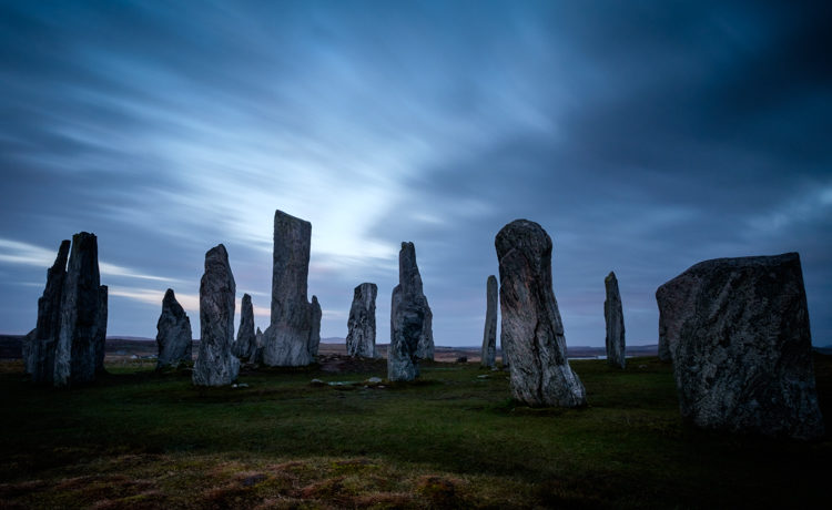 long exposure technique showing moving clouds