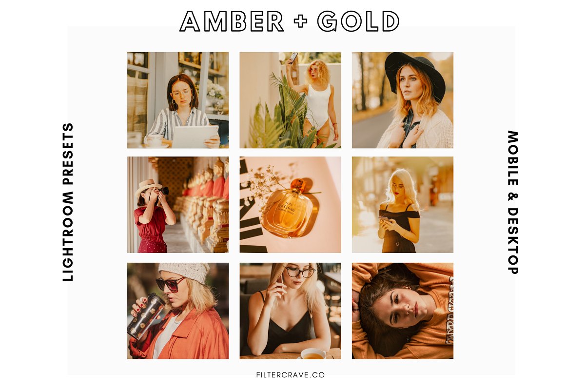 Amber + Gold Mobile Presets 3597612