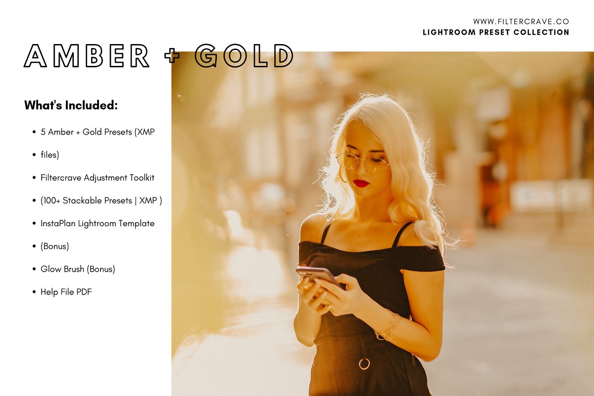 Amber + Gold Mobile Presets 3597612