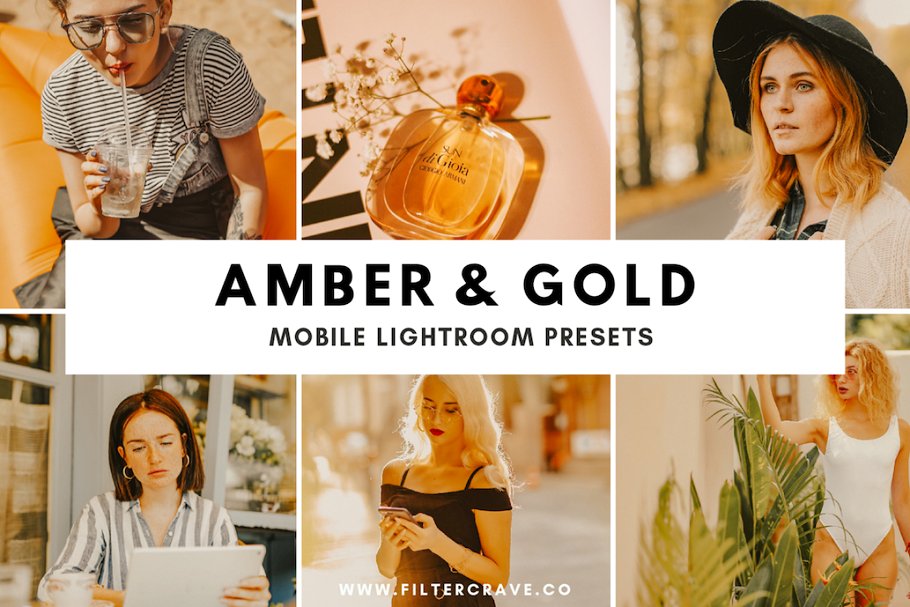 Amber + Gold Mobile Presets 3597612