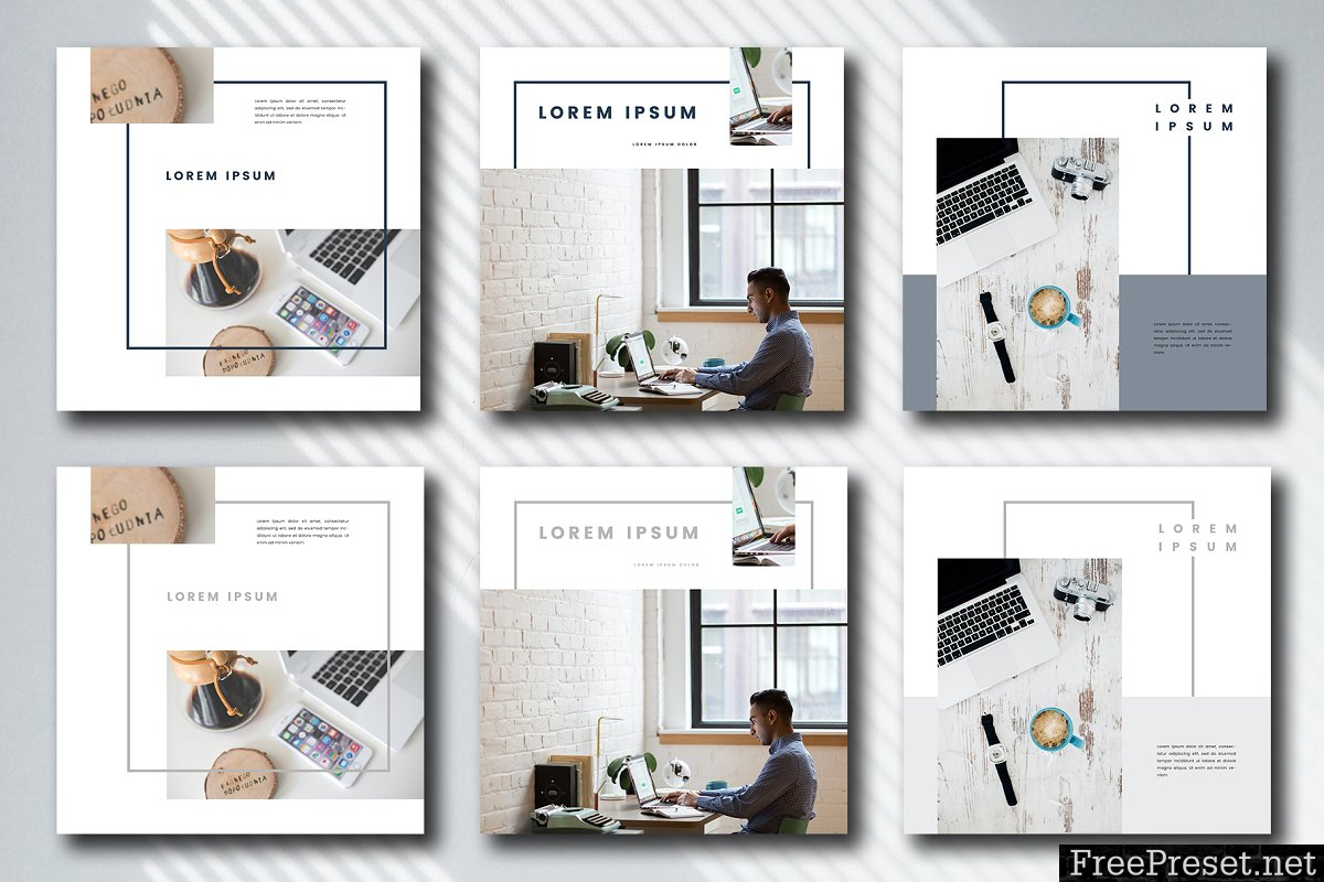 Desk Space Social Media Template 3714362