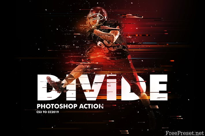 Divide 2 Photoshop Action LV8G2MNTypoMix 2 Action – is a Photoshop Action that you can use it to create photo manipulation artworks includes Lights , Glitter & Divided Lines Effect. This action made for Designers and Photographers who are looking for new and attractive creative pictures and designs. Also anyone can use this action as it is very easy to use , No need professional skills to create unique artworks such as CD covers , Posters , Flyers , Ad Campaigns , Social Media Uses , etc. Features • Works with Photoshop CS3 & Higher Versions. • Works in All Photoshop Languages. • Fast & Easy To use. • Non-Destructive Product. • Help File With Instructions.